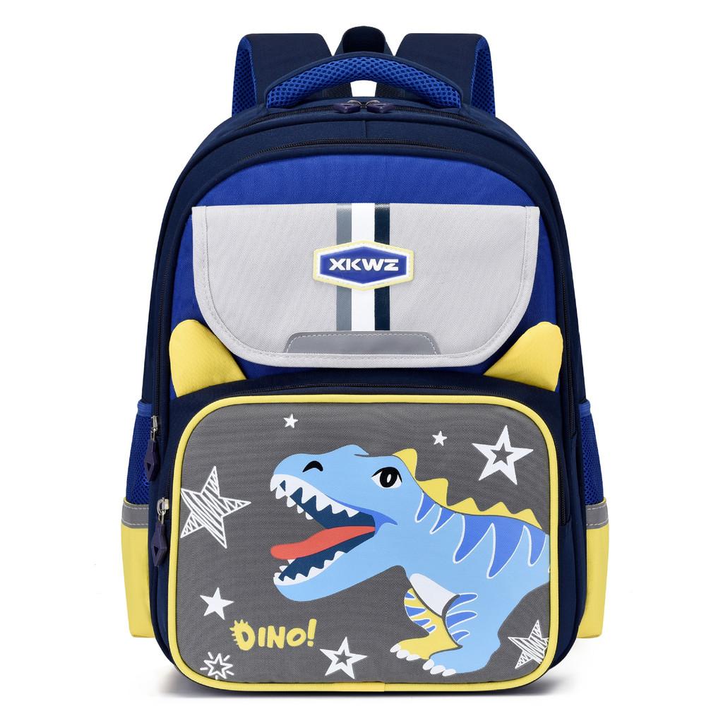 Stylish Dinosaur Print Backpack For Kids Large Capacity Lightweight Design For School Use