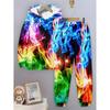 Fashion Skull 3D Print Hoodie Sweatpants Set Men