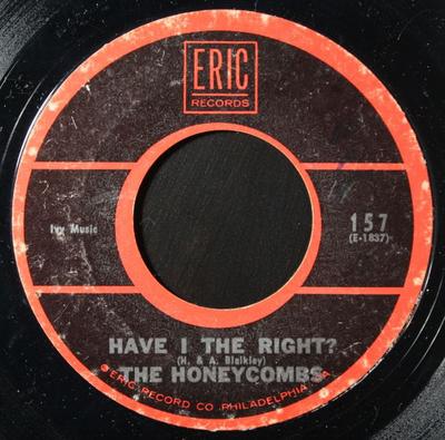 7inch Record HONEYCOMBS - Have I The Right? / I Can't Stop No 157 ERIC US Rock Used