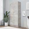 VidaXL Bookcase, Storage Unit with Compartment, Book Cabinet Living Room Interior, Concrete Grey 802736
