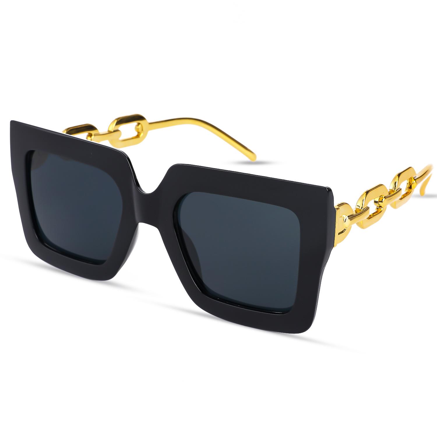 JYL Sunglasses Square Ladies Uv Protection Polarized Chain Use 1698001 A-16263 мягкий желтый