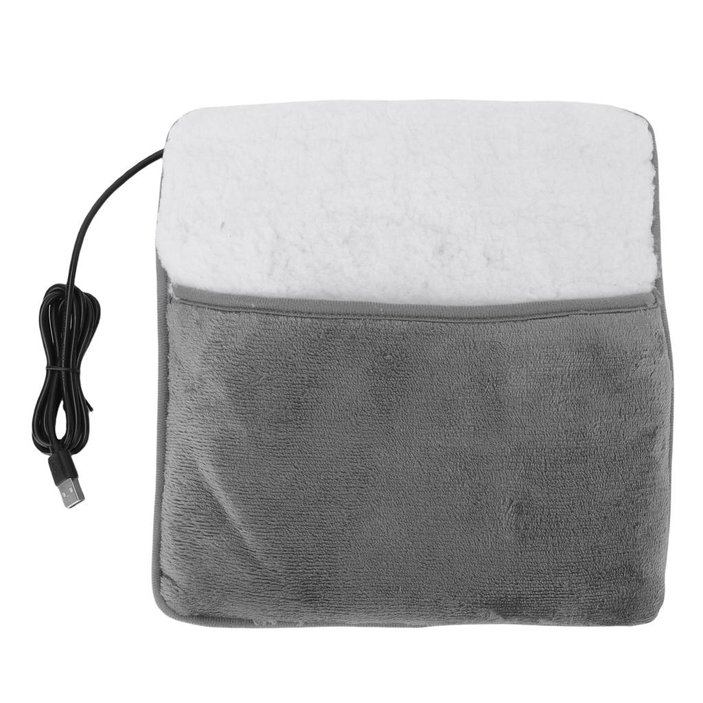 Electric Heated Foot Warmer USB Powered Soft Fleece Foot Heating Pad Waterless for Abdomen Waist Hands