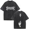 Unisex Washed Anime Berserk Guts T-shirts Swordsman Gatsu Sacrifice Zodd Cosplay T Shirt Oversized Cotton Vintage T Shirts Streetwear