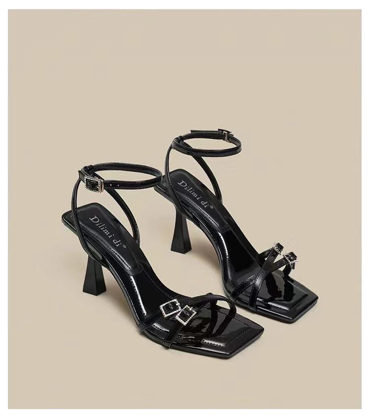 Summer Fashion Open Toe 2026 Women High Heels Non-slip Sexy Women Sandal Thin Heels Square Shoes Sandalias De Mujeres En Oferta 35 чёрный 2670₽