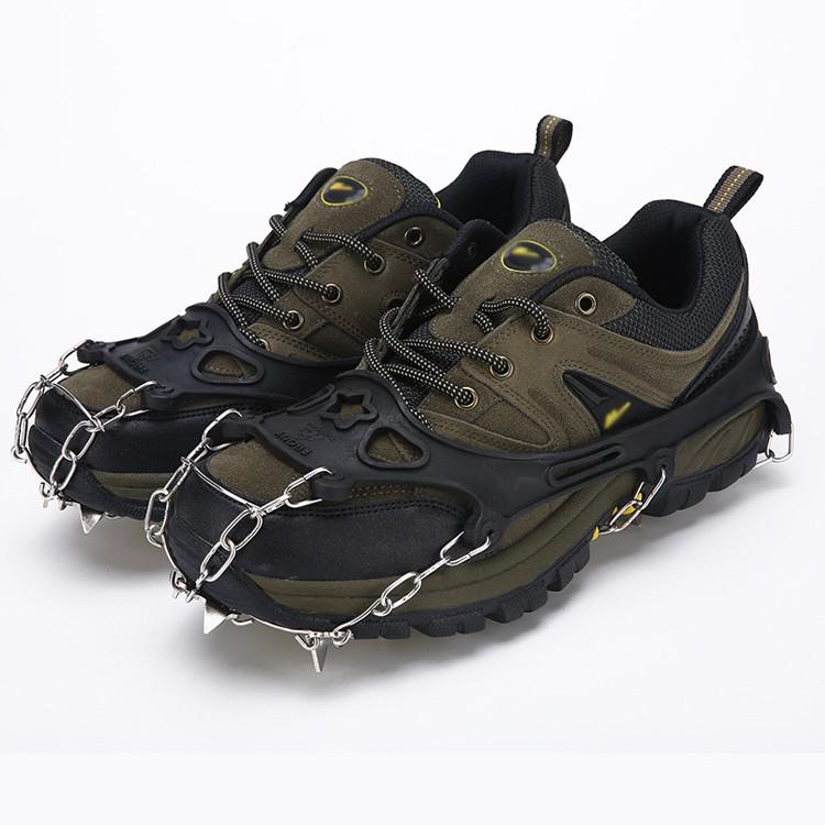 Gheare de gheață antiderapante: Ghețari cu 8 dinți pentru bărbați și femei, pantofi de drumeție pentru exterior