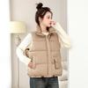 Women's Loose Sleeveless Down Cotton Padded Vest for Autumn and Winter