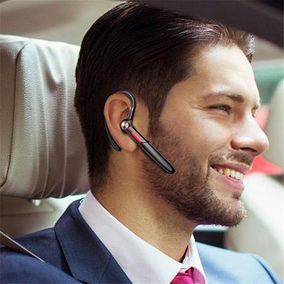 Fingerprint Touch 5.0 Bluetooth Headset Handsfree HIFI Stereo Wireless Ear Hook Earphone Waterproof Earpiece with Mic 110mAh Lithium Battery