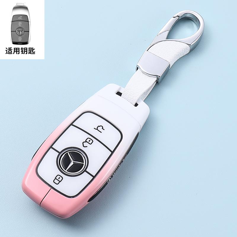 TXF4   Golden TPU Car Key Case Cover For Mercedes Benz E S G Class GLC CLE CLA GLB GLS W177 W205 W213 W222 X167 AMG E200 E260 Shell Fob