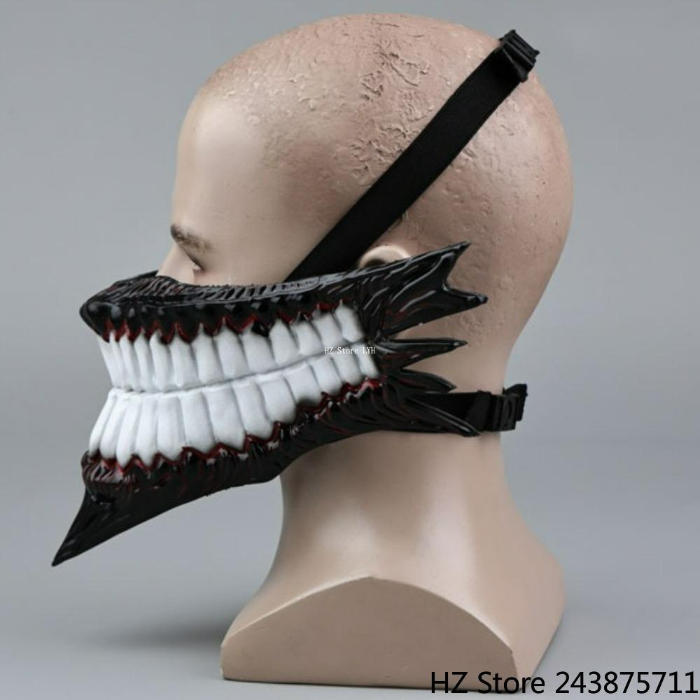 Maschera Cosplay Takakura Ken DAN DA DAN Okarun Ken Takakura Maschera Facciale Gioco di Ruolo Halloween per Adulti Maschere di Maschera Spaventose Donne