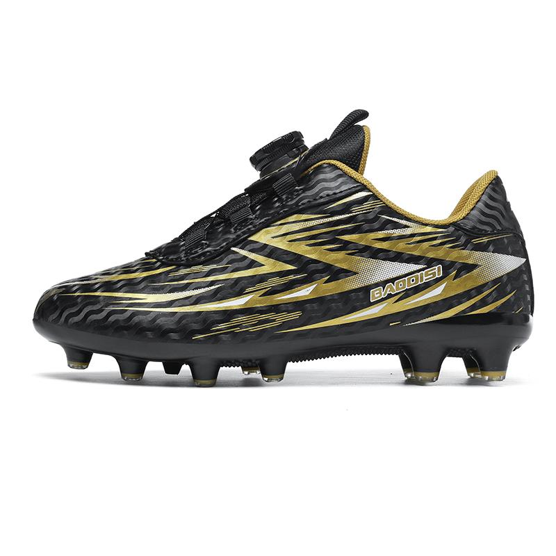 28-39 School Children's Football Shoes with Rotating Buckle and Spikes Soccer Shoes for Boys