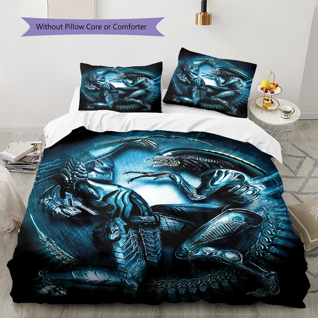 Cartoon Pattern Bedding Quilt Set Quilt Cover Pillowcase Home Decoration Birthday Gift (1 * Duvet Cover + 2 * Pillowcase, Without Core)