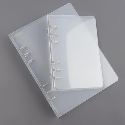 A6 A5 Six-hole B5 Nine-hole Notebook Loose Leaf Ring Binder Folder Transparent Twill Pp Binder Cover WJJ01