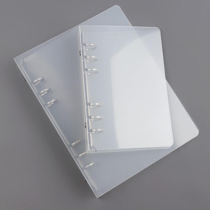 A6 A5 Six-hole B5 Nine-hole Notebook Loose Leaf Ring Binder Folder Transparent Twill Pp Binder Cover WJJ01