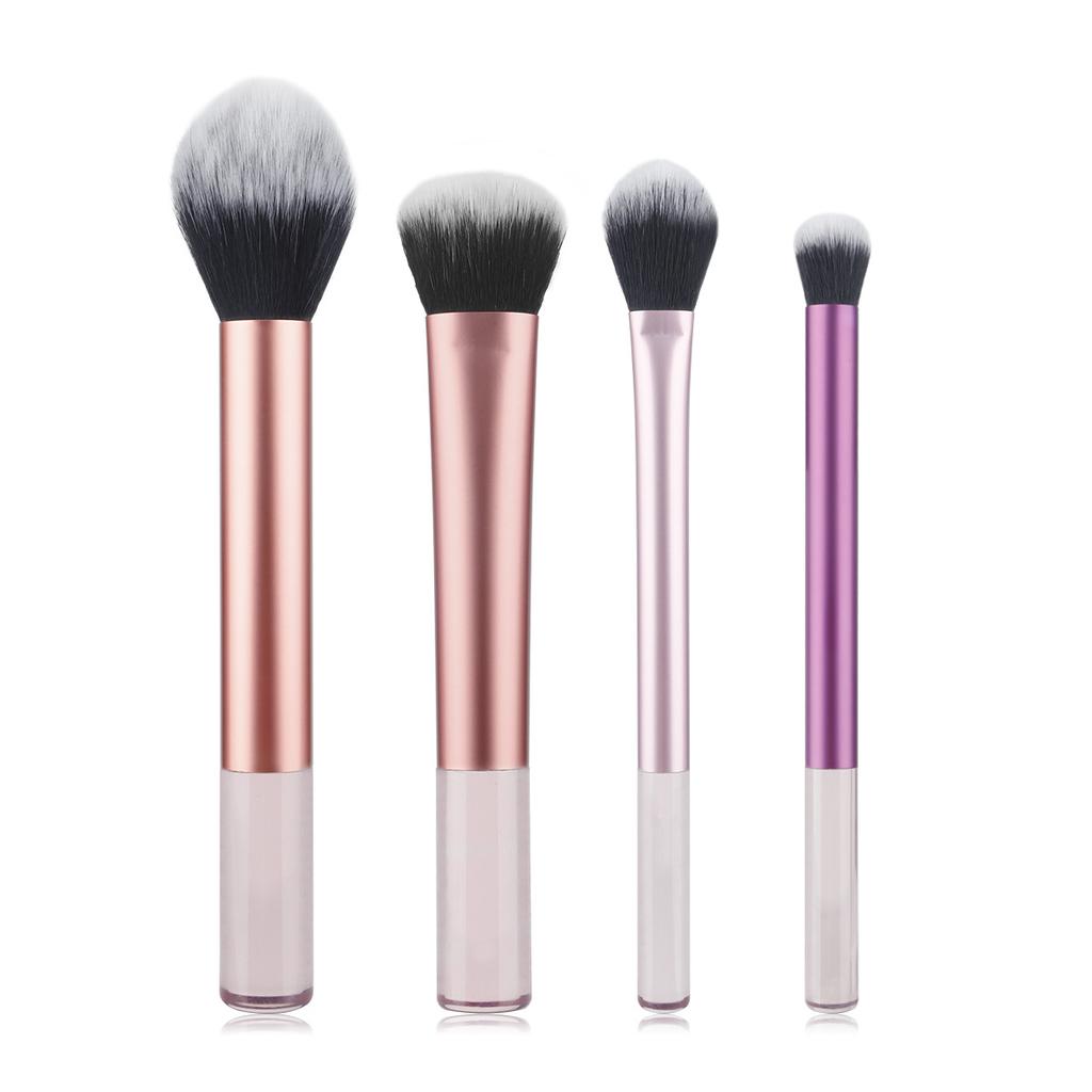 4 makeup brushes, set of brushes for beginners, full set of soft-bristled loose powder brushes, blush brushes, eyeshadow brushes, beauty tools.