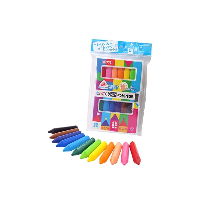 SAKURA Sakura Craypas Triangle Coupy Pencils 12 Colors FYL12-P Pack