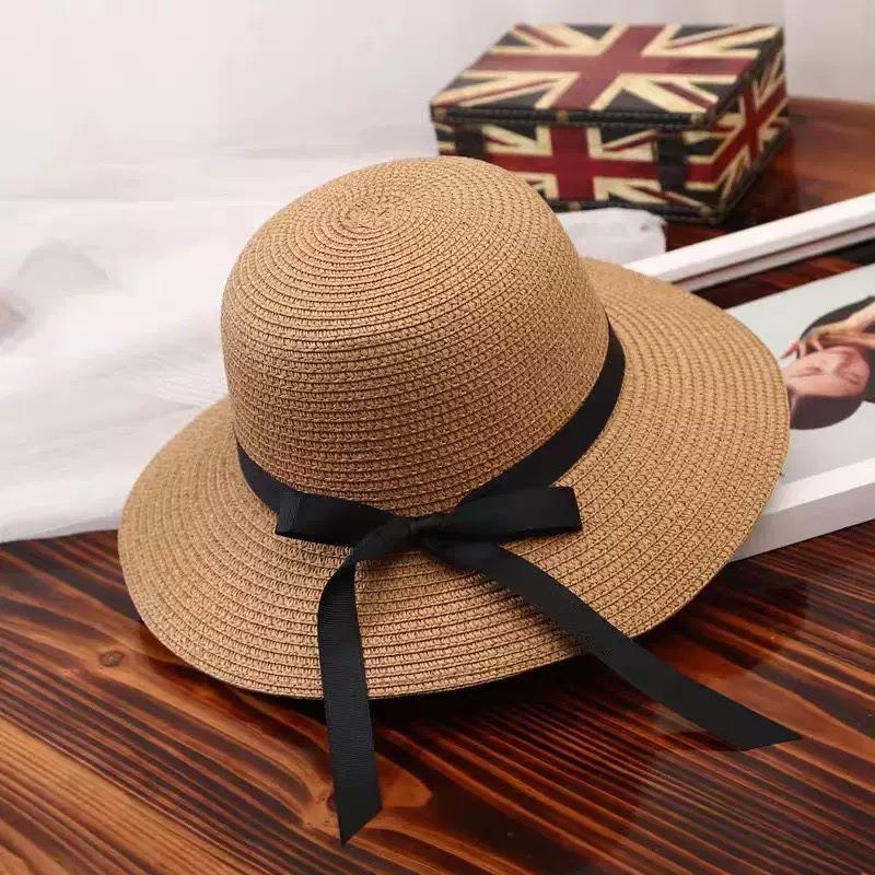 Women's Wide Brim Straw Sun Hat - Foldable Beach & Vacation Hat