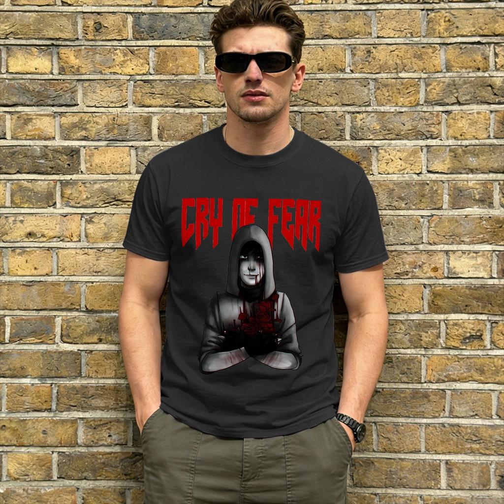 Men Tshirt Cry Of Fear Vintage 100 Cotton Tee Shirt Short Sleeve T Shirt Crew Neck Tops Plus Size
