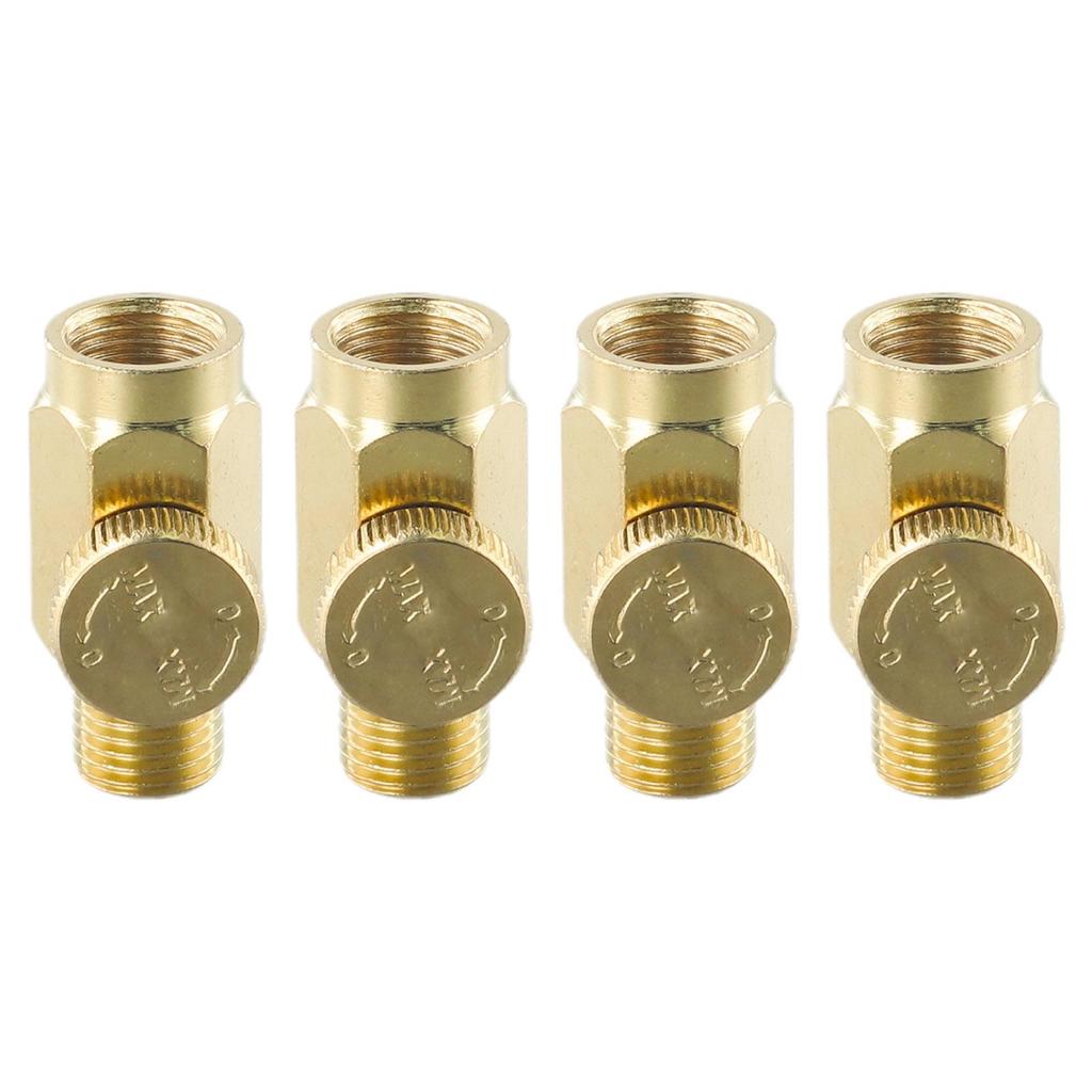 1/4 NPT Inline Regulator Air Pressure Valve 4Pcs Accessories