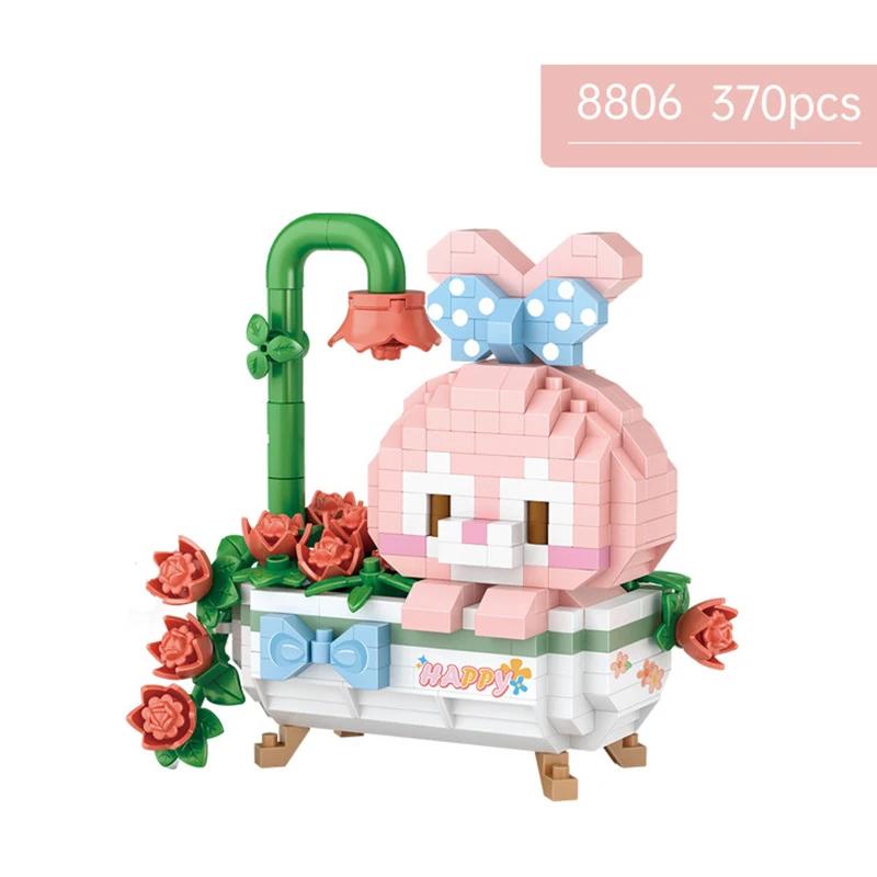 Cute Animal Rabbit Mini Building Blocks DIY Bear Model Mini Construction Bricks Toys Home Decor Holiday Gifts for Kids