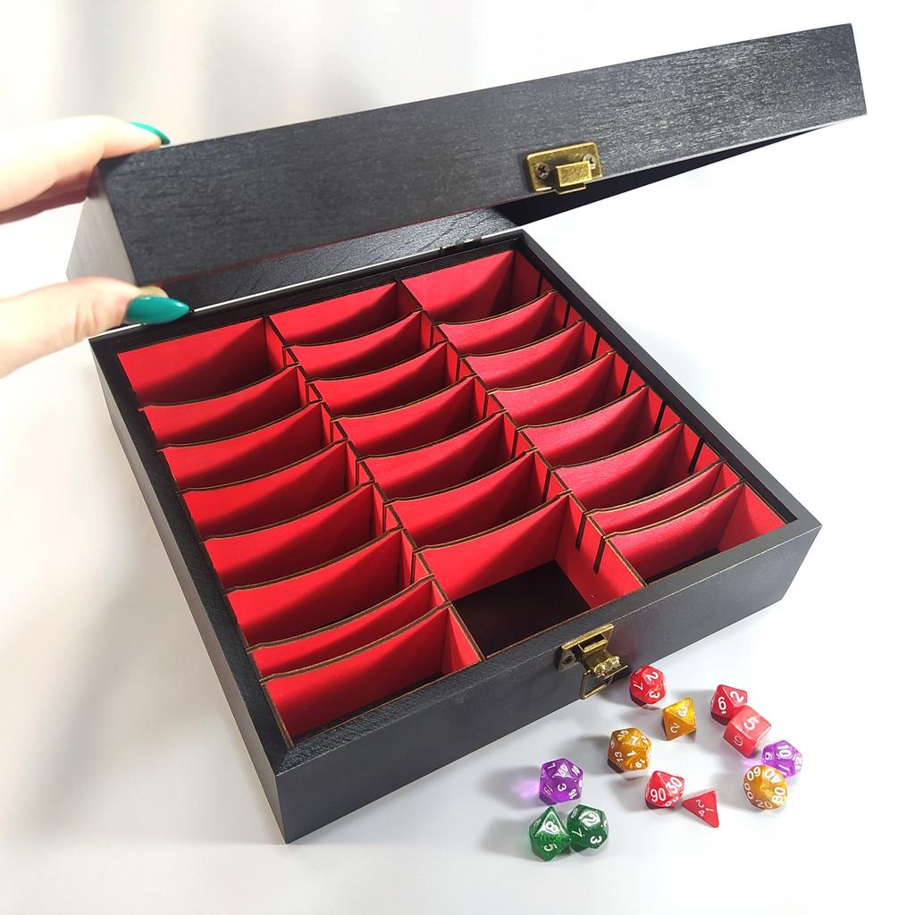 Ящик с крышкой для коллекционных карт Magic the Gathering, Pokemon, Yu-Gi-Oh 25х25х11 см Мастерская мистера Томаса Дерево Лак