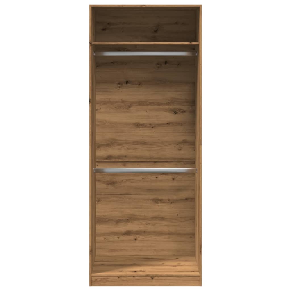 Vidaxl Wardrobe, Color Artisan Oak, 80X50X200 Cm, Wood-Based Material