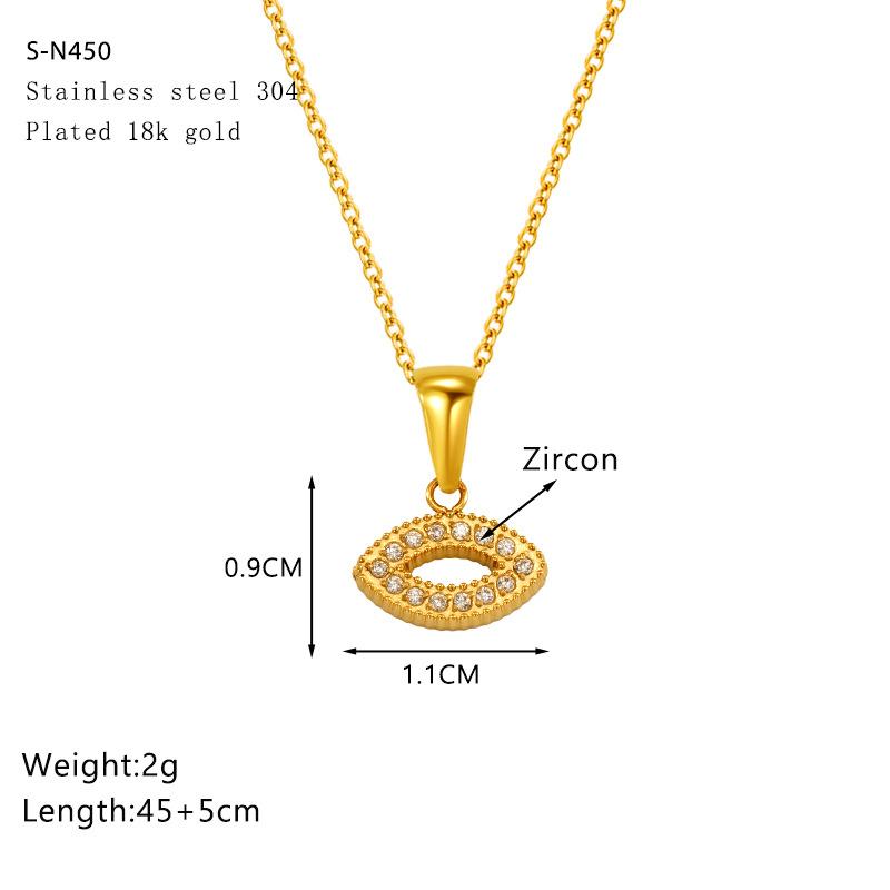 

Легкая Роскошь Элегантное Нежное Циркон Геометрическое Ожерелье Женственность Титановая Сталь Золотая Цепочка на Ключицу