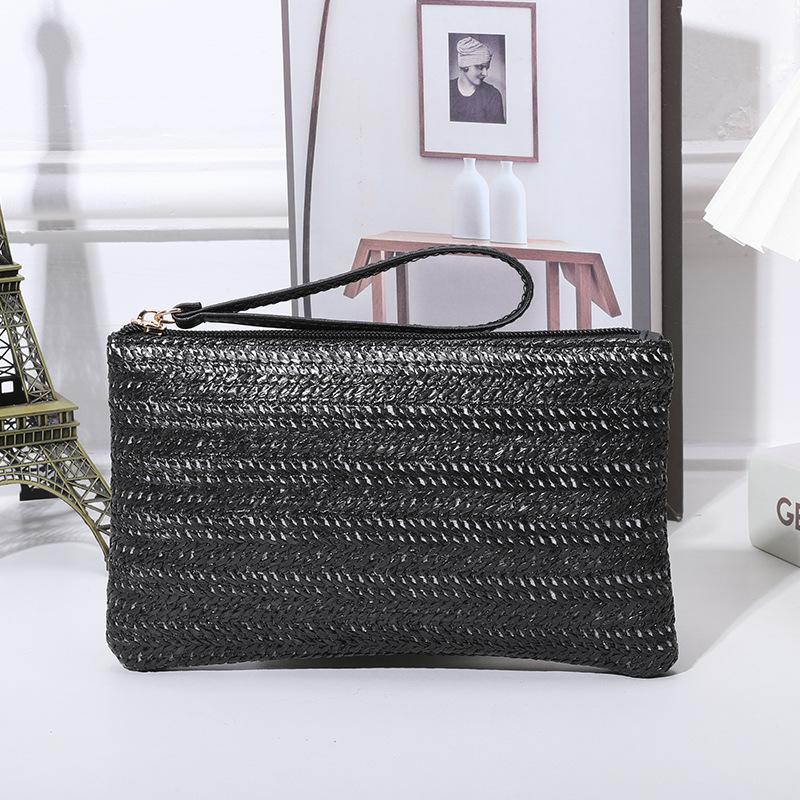 Summer Women's Straw Bag Clutch Bag, Personalized Versatile and Large-capacity Women's Wallet, Super Light and Thin