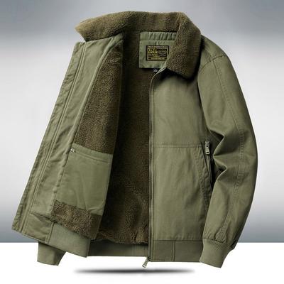 Jacket Men's Autumn and Winter Velvet Thickened Versatile Casual Tooling Loose Large Size Trendy Jacket Warm Top