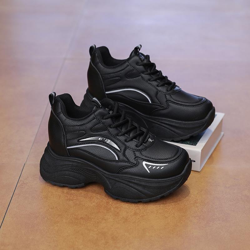 Lässige klobige Plateau-Sneaker für Damen Atmungsaktive rutschfeste Sport-Gehschuhe Leichte bequeme Trainings-Tennis-Laufschuhe für Damen