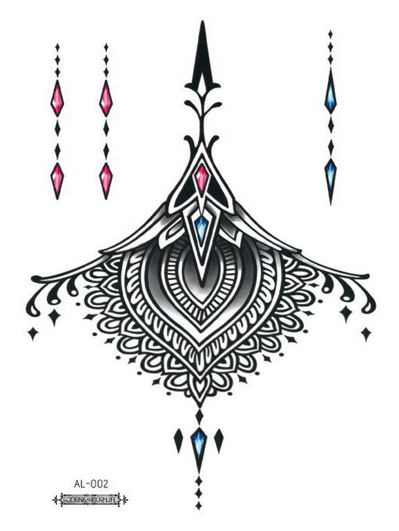 Naklejka tatuażowa wodoodporna Rekalong Goddess Floral na ramię i klatkę piersiową