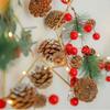 Christmas LED String Light Outdoor Waterproof Pine Cone Light Battery Box LED Copper Wire Fairy Garland Patio Decorate Lamp
