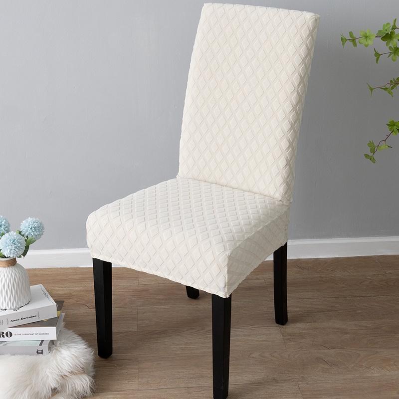 Jacquard Chair Cover For Dining Room Chair Slipcovers Universal Size Elastic Seatch Hotel Wedding House Banquet Chairs Covers1PC