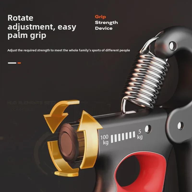 Adjustable Grip Strengthener with Electronic Counter for Hand Recovery & Fitness