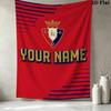 Custom Name Ca Osasuna Wall Tapestry Aesthetic Wall Hanging Printed Fabric Blanket Decorative Tapestries for Bedroom Living Room Home Decor