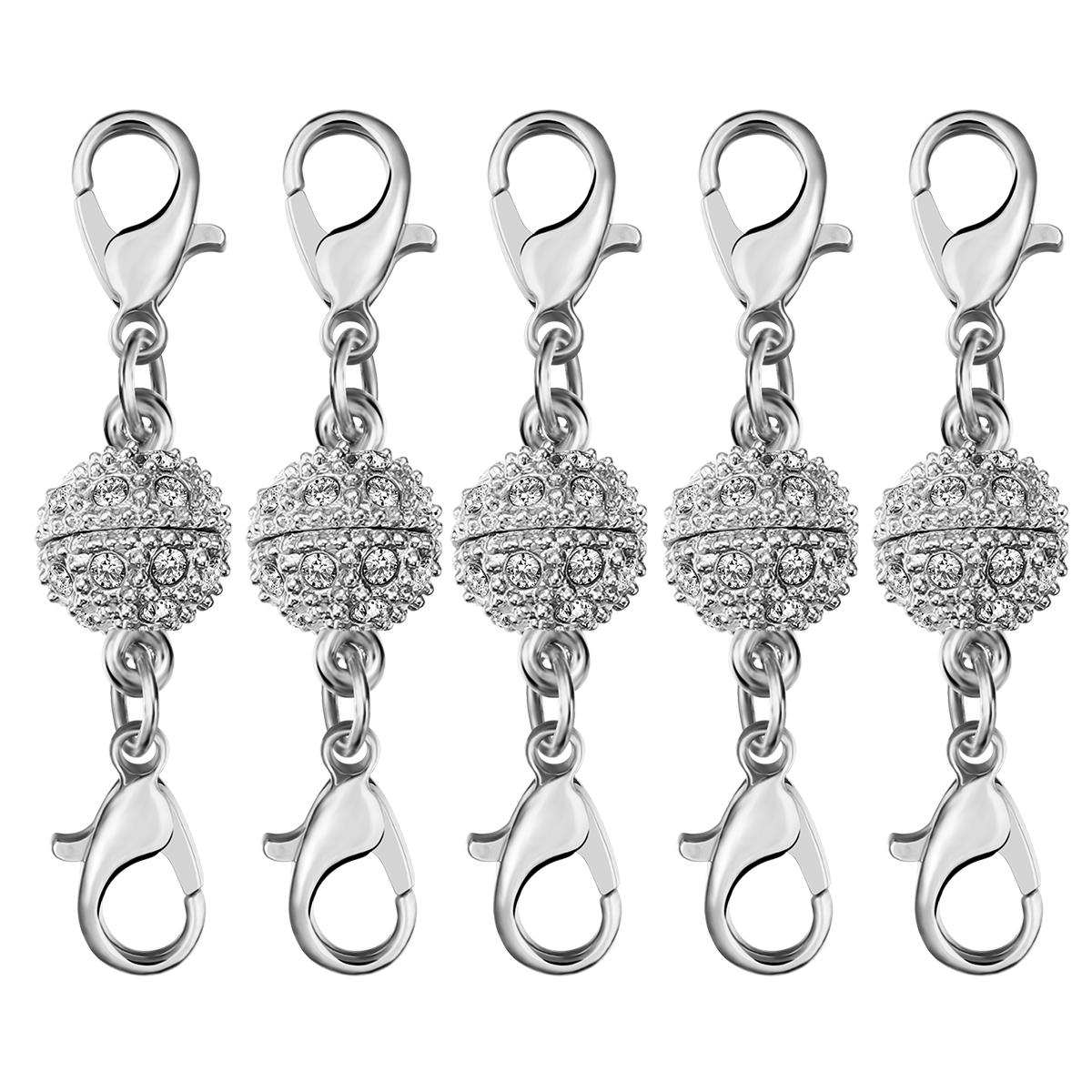 5 наборов/лот Магнитные застежки с карабинами Соединители Круглый шар Магнитные застежки Для изготовления ювелирных изделий DIY Браслет Ожерелье 8mm