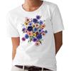 Pansies and Dragonfly T-Shirt_tee by Valerie Pfeiffer