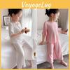 Pajama Ice 2025 Silk Girls Set Thin Modal Summer Homewear For Small Medium Children Cute Style