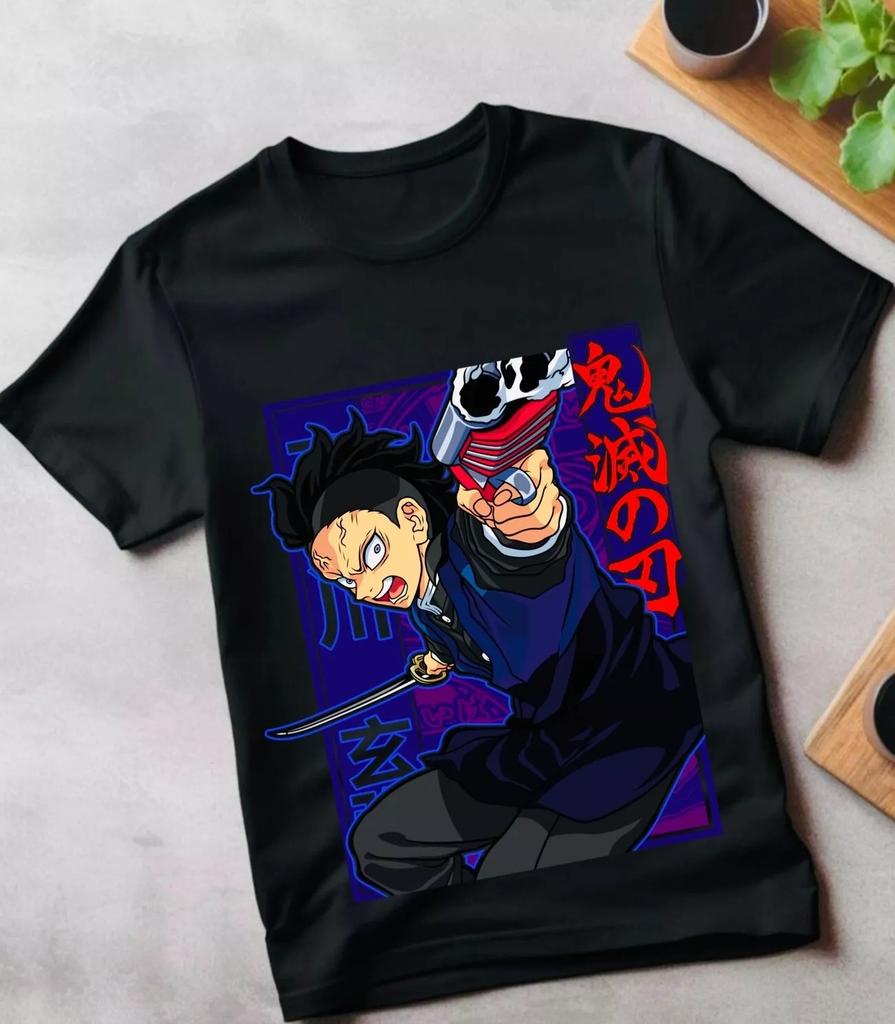 Genya Shinazugawa T-Shirt Kimetsu No Yaiba Demon Killer Tanjiro Tee All Sizes Summer New Men's Women's Streetwear