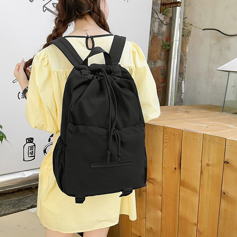 Student Schoolbag Lightweight Sports Backpack Women's Drawstring Backpack