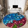 1pc Abstract Circles Office Round Area Rug, Indoor Mat Suitable ForOffice, Under Office Chairs Bedroom Living Room Home Decor, Room Deco T191
