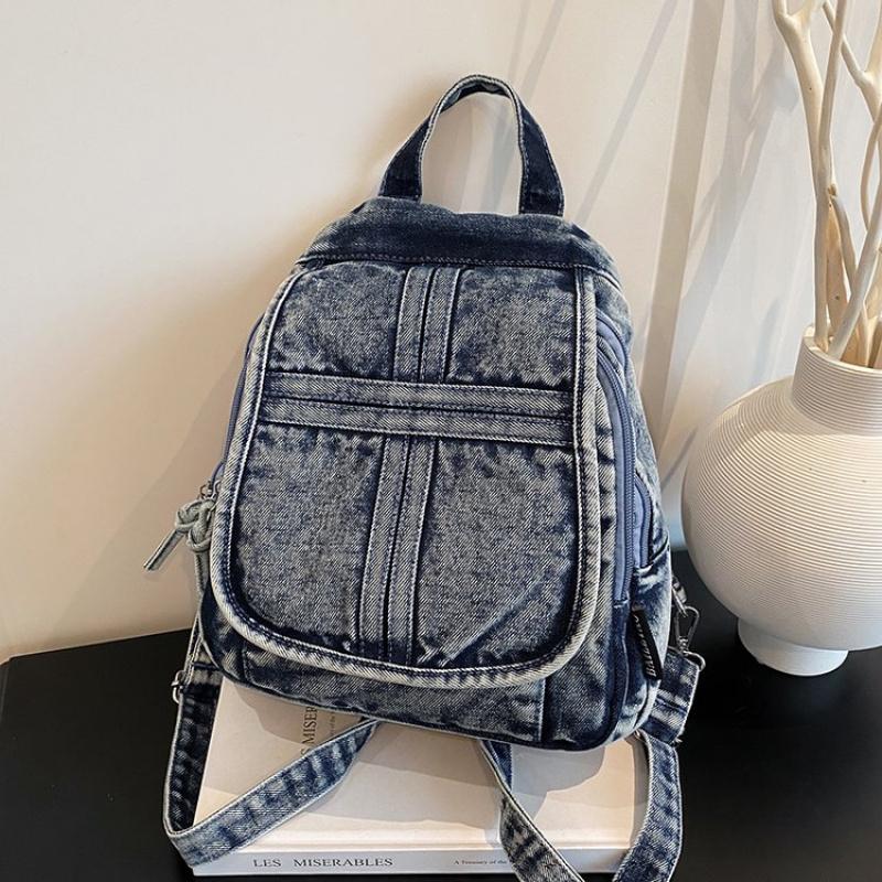 

Джинсовый рюкзак регулируемый ремешок женский школьный рюкзак повседневная джинсовая сумка ретро рюкзак для работы путешествий чёрный