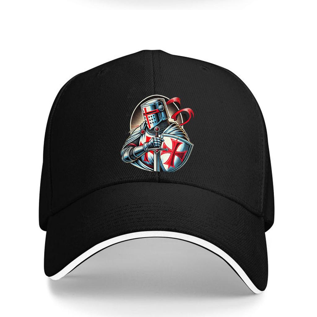 Crusader Templar Knight Red Cross Baseball Cap Polyester Sun Hat for Men and Women