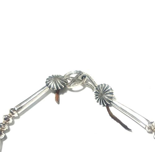 Helldorado Silver Hairpipe Bead Necklace