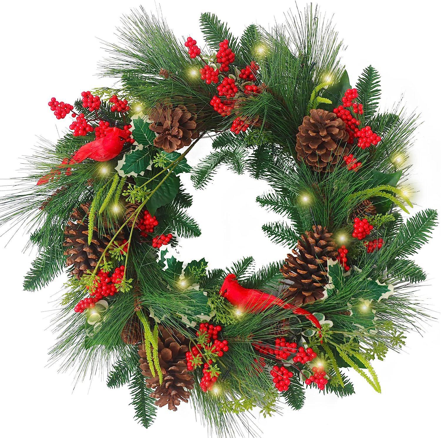 

Trending Products 2026 New Arrivals Artificial Pine Christmas Wreaths for Xmas Decoration 45 45 cm