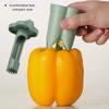 Fruit Vegetable Coring Tool Seed Removing Tool 2-in-1 Reusable Color Pepper Corer Portable Kitchen Utensil