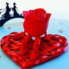Romantic Poseable Jointed Rose Figure Jointed Movable Decorative 3D Printed Rose Ornament Funny Red Love Figurines Mother's Day