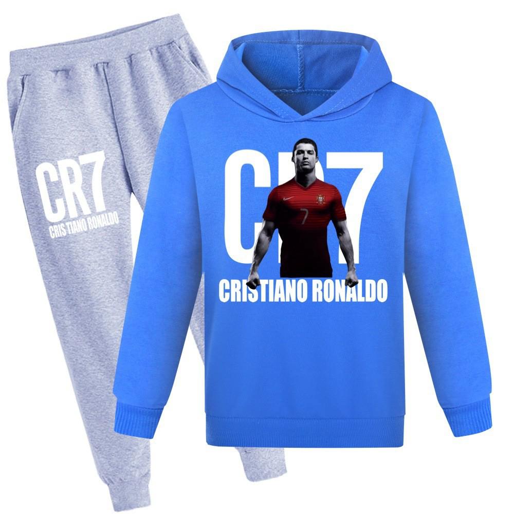 Kinder Frühjahrs- & Herbst-Kapuzenpullover & Lange Hosen Set