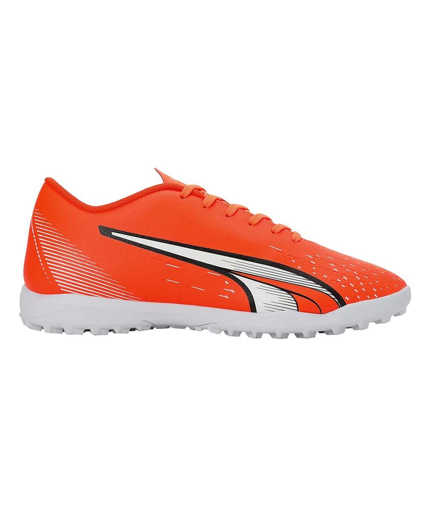 Puma Ultra Play TT 107226 2023 Ultra Size cm Men's Soccer/Futsal Shoes, Spring/Summer Colorway, Orange/Puma White/Blue Glimmer, 25.0