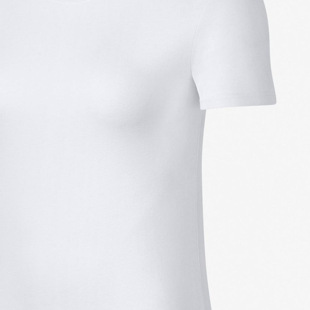 Nike T Shirts Women's White Crew Neck Moderate Straight Fit 836327-100