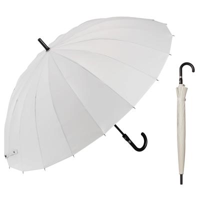 Parapluie long Waterfront Parapluie LESS IS MORE Série Thunder 20 Feather Grey 70cm Des performances capables de résister au vent violent et à la neige de Toyama